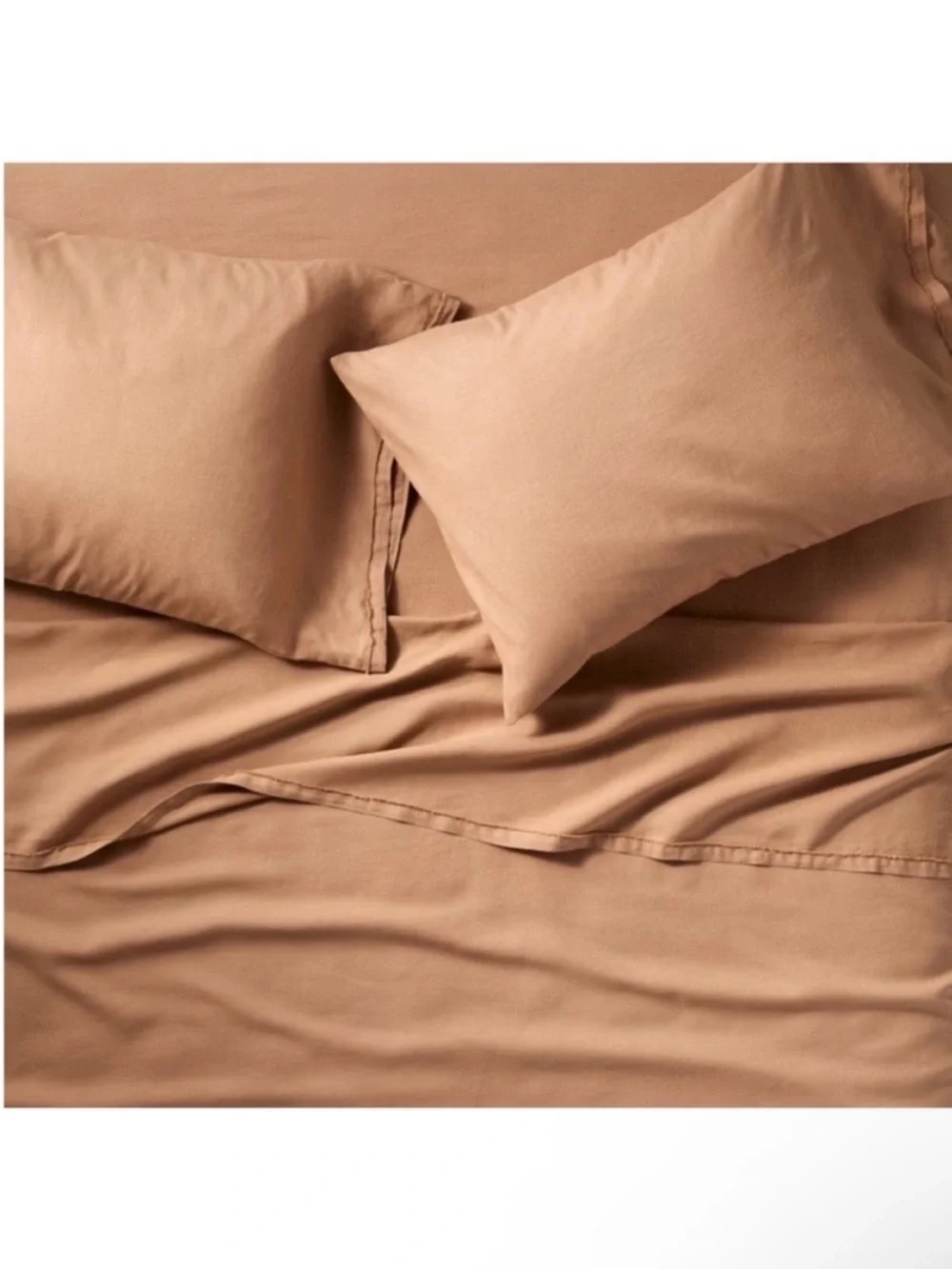 NWT King 100% Linen Sheet Set Adobe Clay - Casaluna
